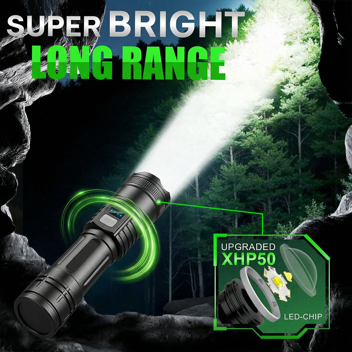 Super Bright Ultimate Survival Flashlight For All Emergency🔦
